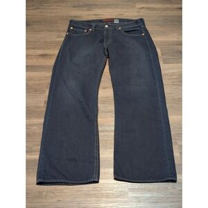Levis Type 1 Real Loose Jeans Mens 38x32 Dark Wash Baggy Wide Leg Y2K Denim